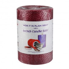Candle Security Container - 5.5"x4" - Burgundy