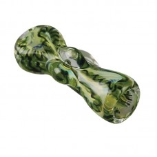 2.5" Wide Ends Rope Swirl Pattern Glass Tobacco Taster
