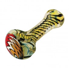 3.5" Multicolor Glass Pipe W/ Twists