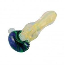 4.5" Multicolor Glass Pipe W/ Twisted Design