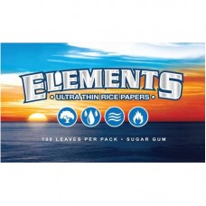 25pk Elements Ultra Thin Single Wide Rice Rolling Papers