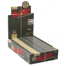 Raw Black Classic Rolling Papers - 1 1/4" - 2...
