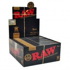 50PC DISPLAY - Raw Black Classic Rolling Papers - ...