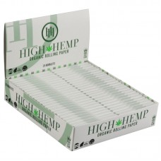 25PC DISP - High Hemp Organic Rolling Papers - Kin...